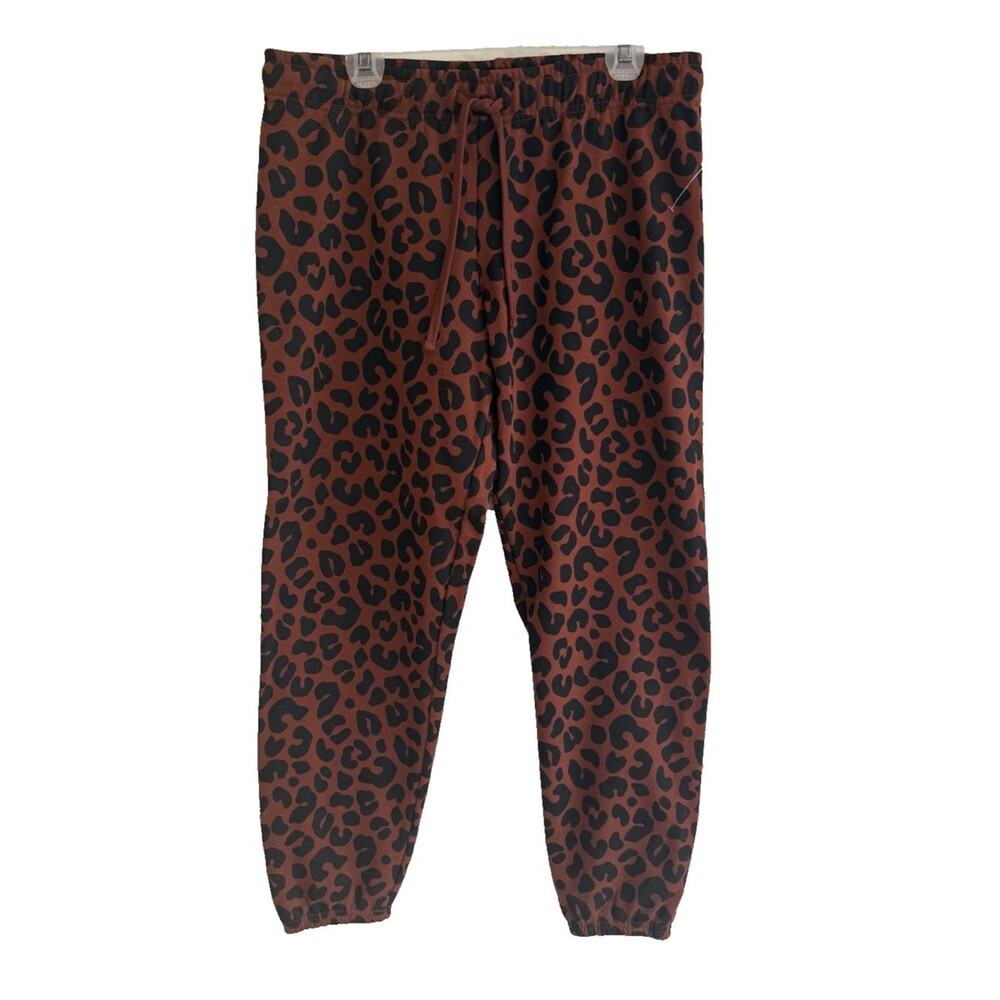 MARINE LAYER Anytime Sweatpants NWT Leopard Print Jogger Lounge Athleisure Sz L